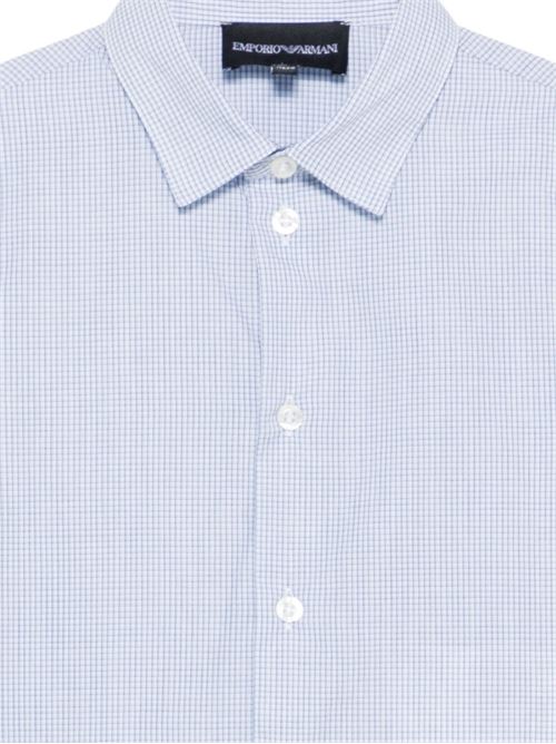 Camicia bambino Emporio Armani blu e bianca EMPORIO ARMANI KIDS | EB001314AF20973F9026